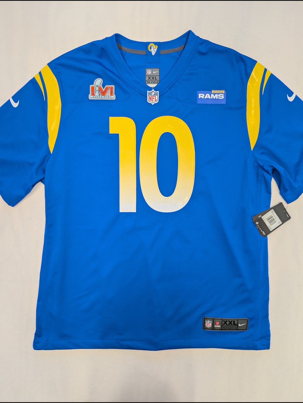 Nike Los Angeles Rams Cooper Kupp #10 Super Bowl LVI Game Jersey XXL - Blue